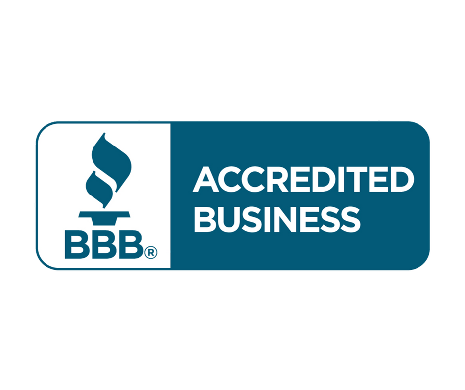 BBB Accredited Business logo with the torch symbol and "Accredited Business" in white on a blue background, trusted by Swan's team.