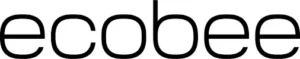 The Ecobee company logo appears in sleek black lowercase letters on a white background, reflecting modern comfort solutions.