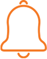 %Title% | Swan Plumbing, Heating, Electric &Amp; Air Conditioning An orange bell icon outlined on a light gray background, symbolizing notifications from Swan Plumbing, Heating, and Air's team.