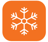 %Title% | Swan Plumbing, Heating, Electric &Amp; Air Conditioning A white snowflake icon, symbolizing Swan Plumbing, Heating, and Air's cooling services, sits on an orange square with rounded corners.