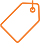 %Title% | Swan Plumbing, Heating, Electric &Amp; Air Conditioning An orange price tag outline with a loop is displayed on a light gray background, representing Swan Plumbing, Heating, and Air’s services.