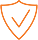 %Title% | Swan Plumbing, Heating, Electric &Amp; Air Conditioning An orange shield outline with a checkmark in the center, representing Swan Plumbing, Heating, and Air’s trusted, secure service.